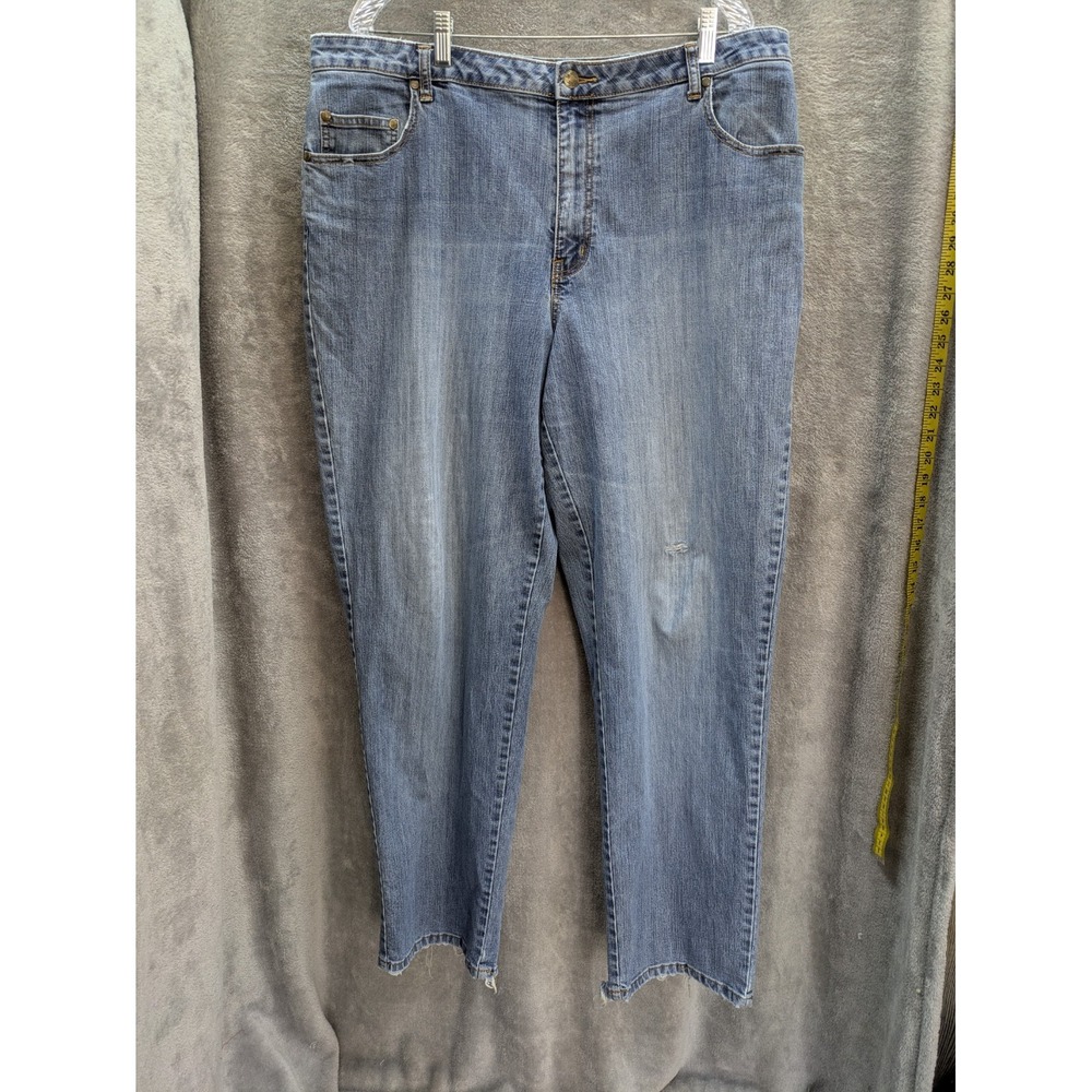 Vintage LA Blues Jeans Womens Plus 20WT Tall 31.5 Inseam Destroyed Hems‎ 90s